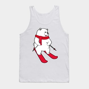 Polar bear as Skier with Ski Tank Top